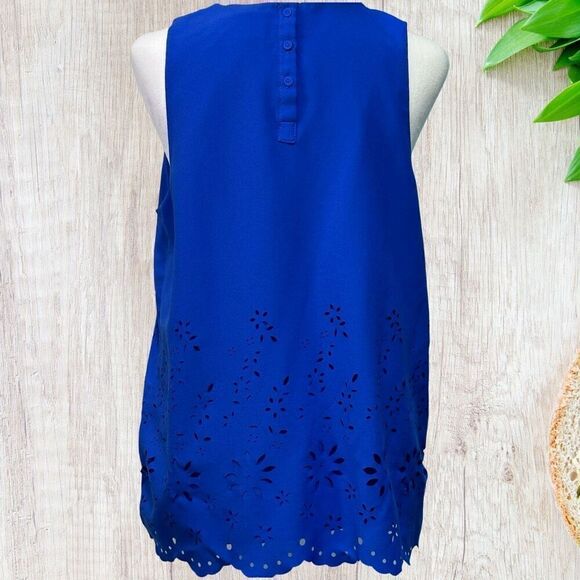 Cynthia Rowley Womens Top Size M Floral Cutout Lined Sleeveless - Picture 4 of 9